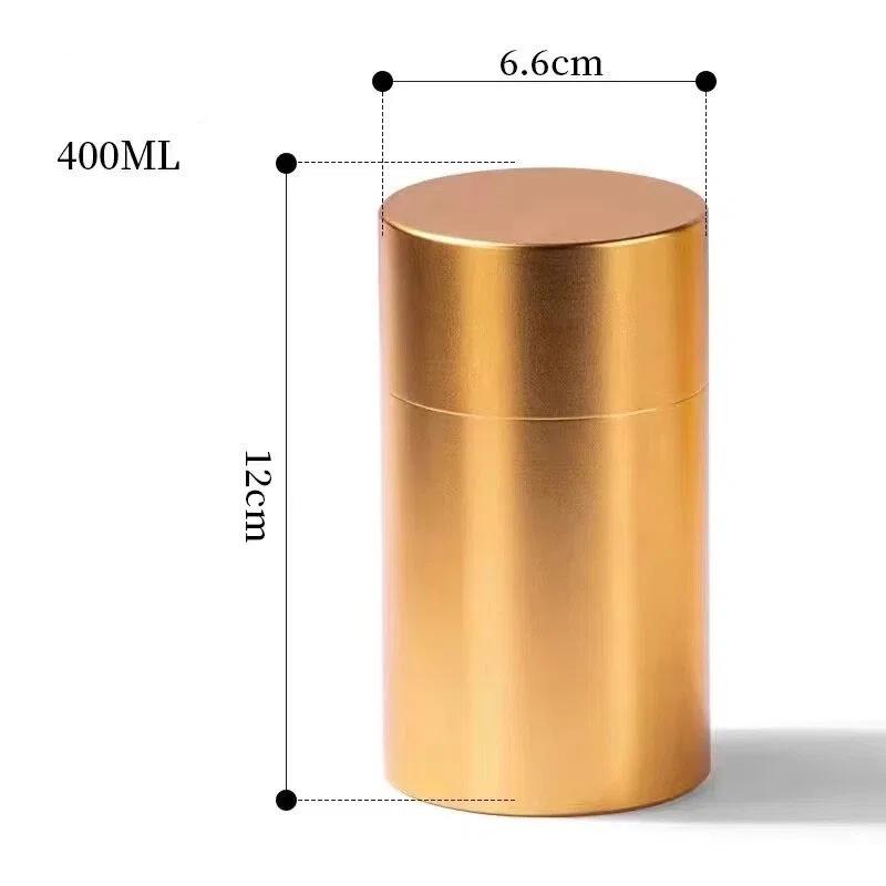 Luftdichte Geruchsdichte Teedose aus Aluminiumlegierung Mini Kräuter Vorratsbehälter Tragbarer Kaffee Aufbewahrungsbehälter Auslaufsichere Teedose