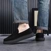 Suede Round Toe Platform Leather Shoes for Men Classic Original Social Elegant Cowhide New In Fashion 2025 Man Casual Shoe Sale