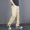 Men's Plus Size Pure Cotton Casual Pants - Spring/Autumn Trendy Workwear 2024