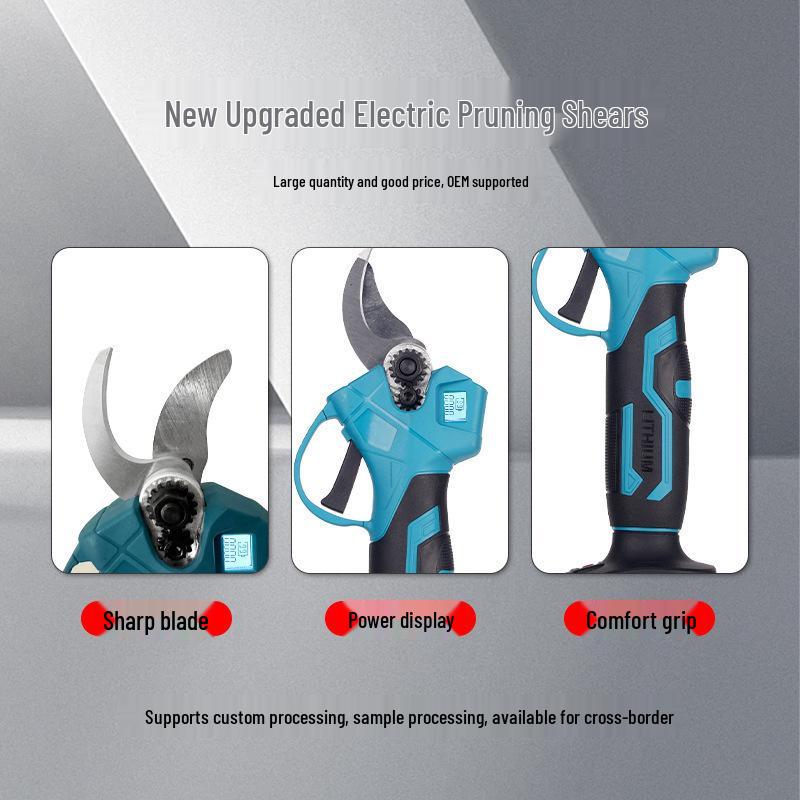 Akumulatorowe Bezprzewodowe Elektryczne Nożyce Ogrodnicze, Przenośne Nożyce do Grubszych i Owocowych Gałęzi