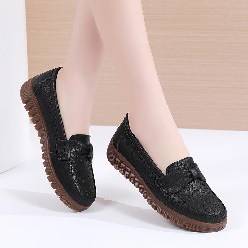 Women's Summer Classic Comfort Penny Loafers Casual Cut Out Slip-On Lightweight Walking Flats Hollow Driving Work Business Mocs Boat Shoes for Women