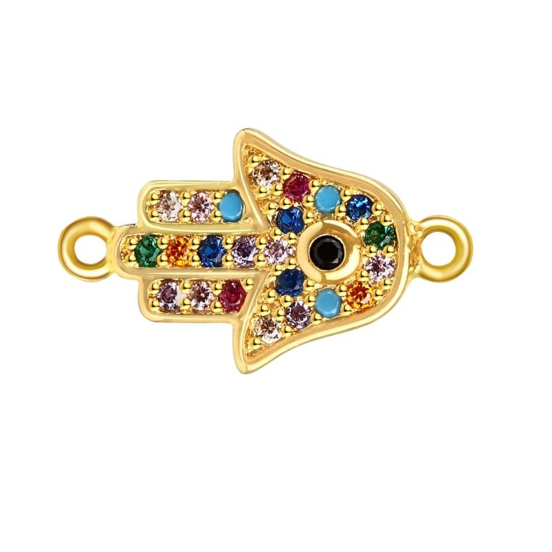 Dazzling Zirconia Embellished Evil Eyes Pendant for Necklace and Bracelet Mobile Phone Cases Use Jewelry Charm