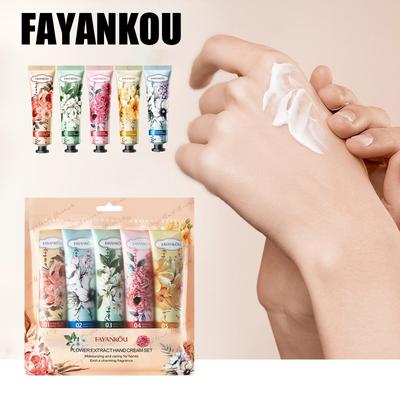 5 Packs of Flower Essence Hand Cream Series Moisturizing and Moisturizing Fall and Winter Anti-dry and Crack Repair Hand Cream