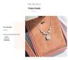 Sterling Silver Zircon Square Sugar Necklace - Women's Fashionable Clavicle Chain