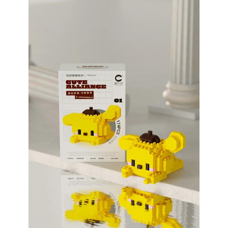 MINISO Cartoon Ornaments Micro Building Blocks Action Figures Nano Blocks Disney Sanrio Kids Toys Christmas Birthdays Gifs