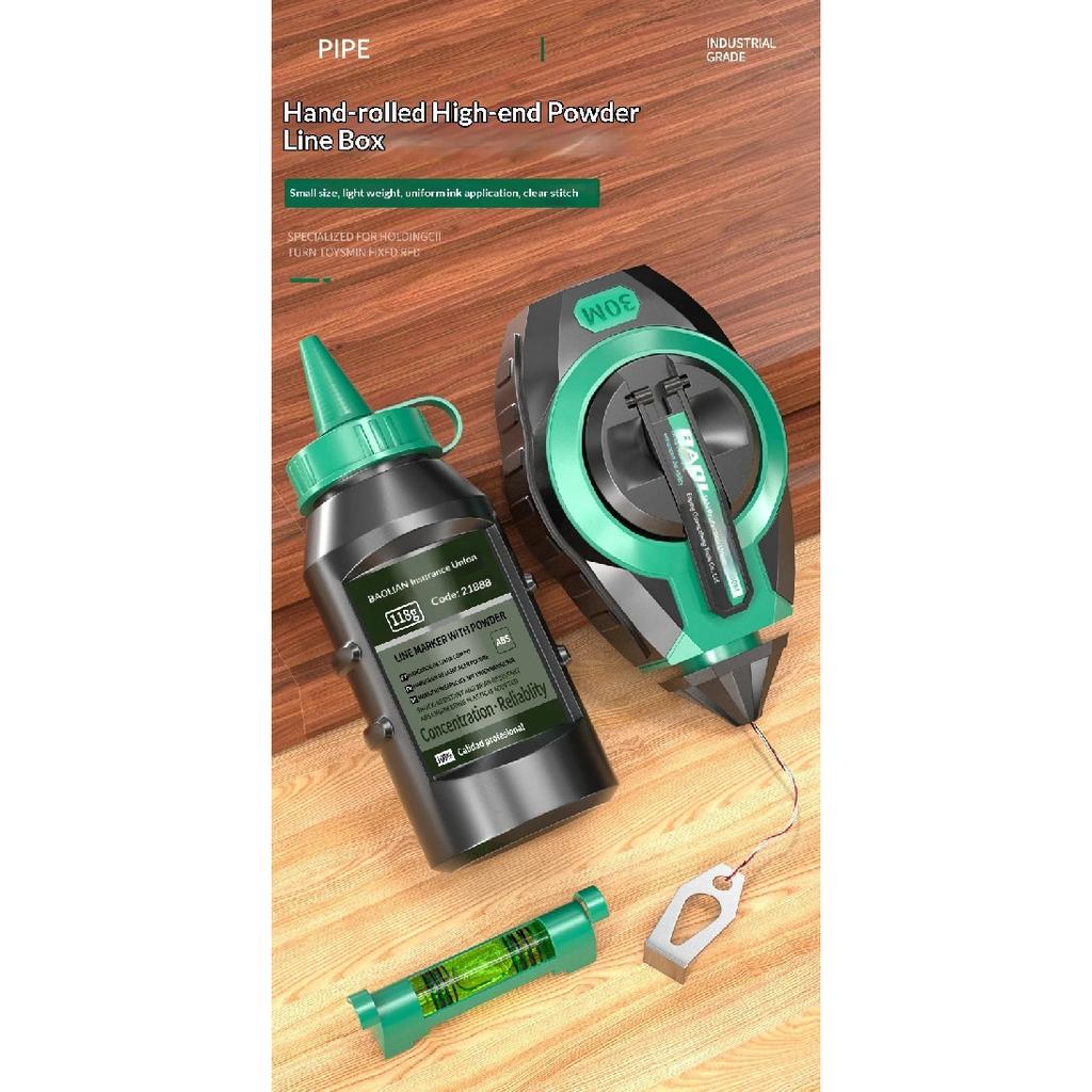 3Pcs Line Marking Tool Chalk Line Reel For Woodworking Workshop Home Renovation Enthusiasts With Quick Retraction And Fine Point