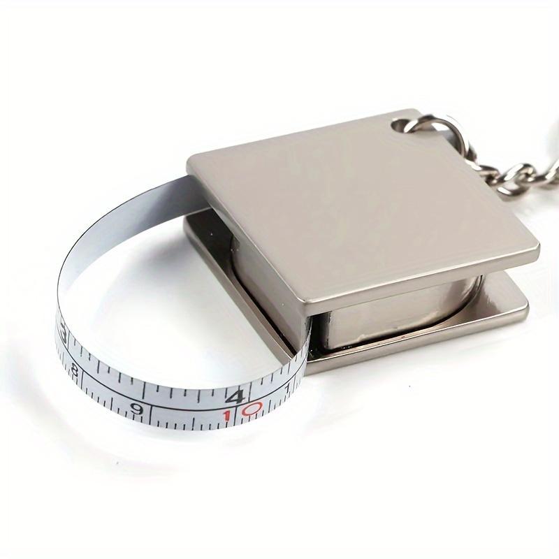 

Measuring Tools Stainless Steel Retractable Ruler Tape Measure Keychain Key Ring Gauging Tools Keyring Pull Ruler For Men