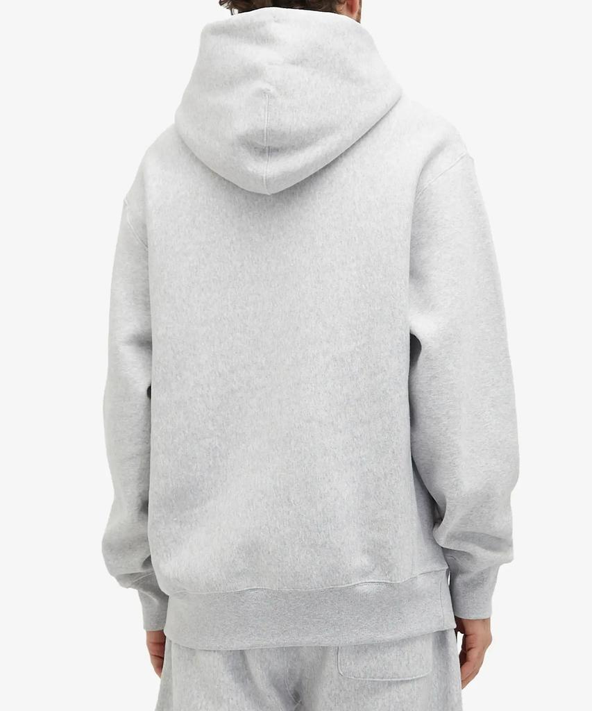 Reverse Weave Loose Fit Fleece-Lined Hoodie Light Grey