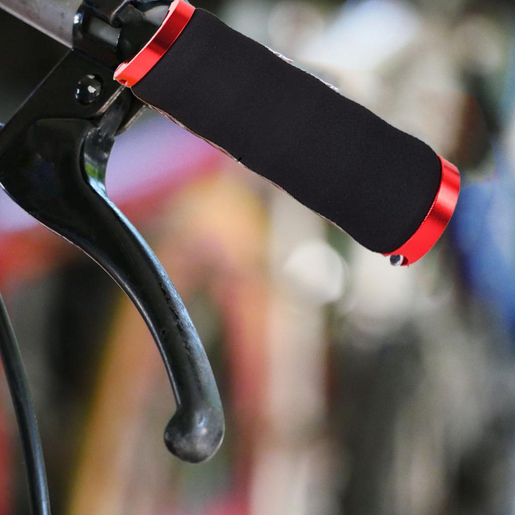 Bike Handlebar Grip Colorful Double Lock Ultra Light Anti Slip Shock Absorption Soft Bike Handlebar Grip