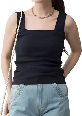 Emptio Square Neck Tank Top with Short and Mini Padded for Posture and Sleeveless Night and Made of Cotton for a Comfortable Butt and Functional Bra