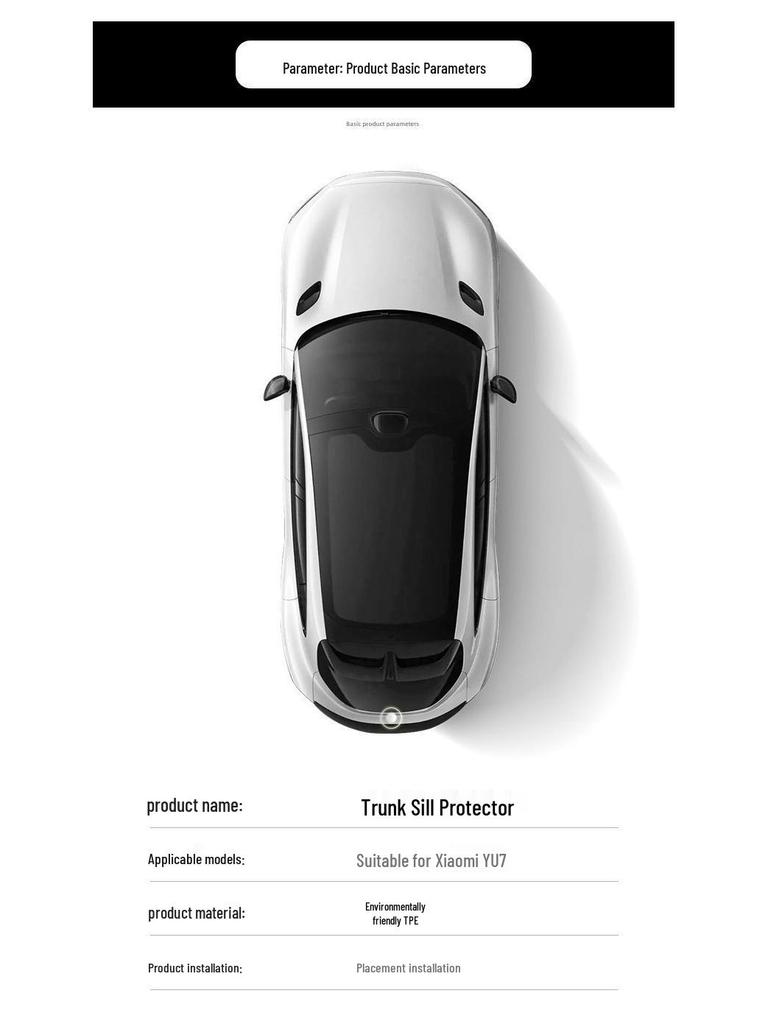 Xiaomi YU7 Trunk & Door Sill Protection Strip - Anti-Scratch Car Decor Accessory