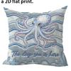 Seaside Themed 2D Flat Print Double-sided Printed pillow cover Short plush Suitable living rooms bedrooms throw cushion cover