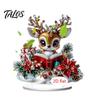LED Lighted Figurines 2D Acrylic Christmas Angel Figurine with Warm Lights, Glowing Holiday Tabletop Table Decorations Decor for Home Living