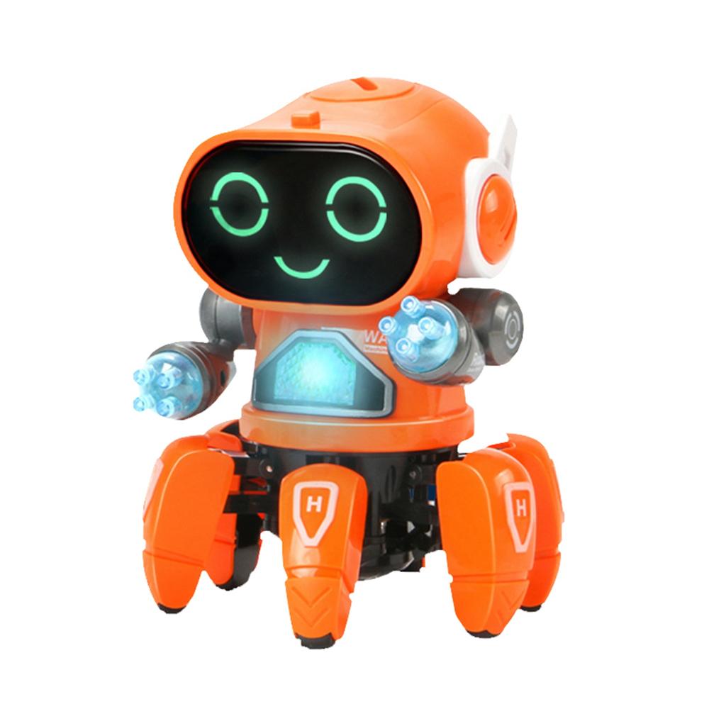 Children Robot Electric Robot Robot Six Claws Plastic Intelligent Dancing Singing Light Electric Robot for Boys