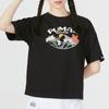 Puma Logo Letter Pattern Printed American Vintage Crew Neck Casual T-Shirt Women T-Shirt Black 536730-01