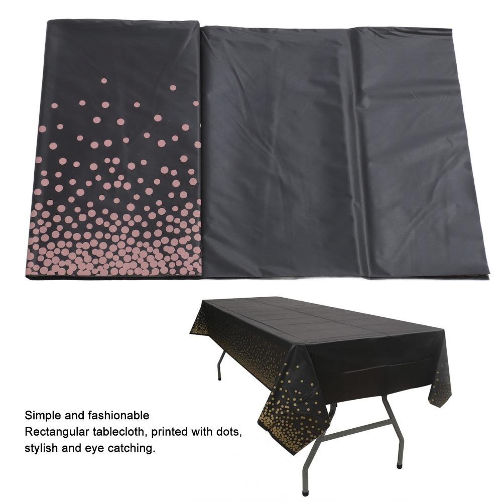 3pcs Dot Plastic Tablecloth Oil Proof Disposable Tablecloth Rectangular Tablecloth  For Banquets