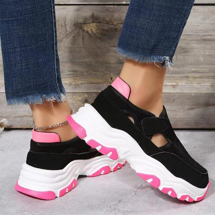 New Sports and Leisure Shoes  Spring  Single Shoes Mesh Casual Platform Running Large Size  Shoes