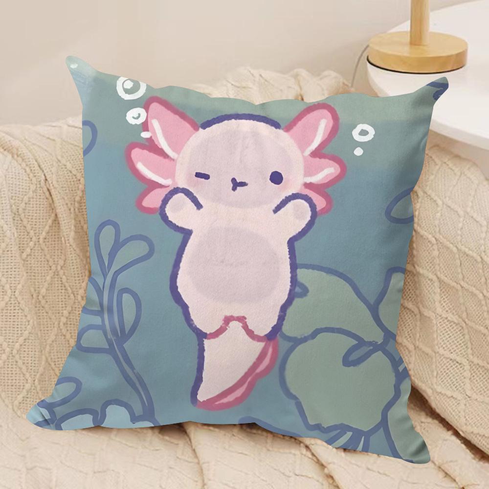 Salamander Cushion Cover Soft Plush Fabric DoubleSided Printed Sofa Cushion Cover for All Seasons Home Decor Gift