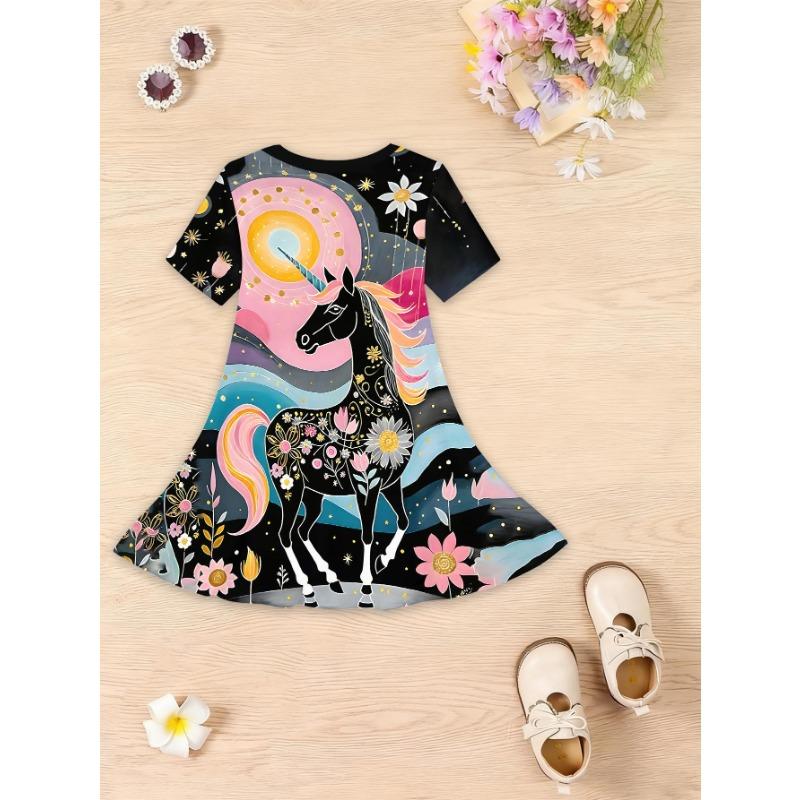 Girls' Sweet Princess Dress | Party and Everyday Wear, Lightweight Spring/Summer,