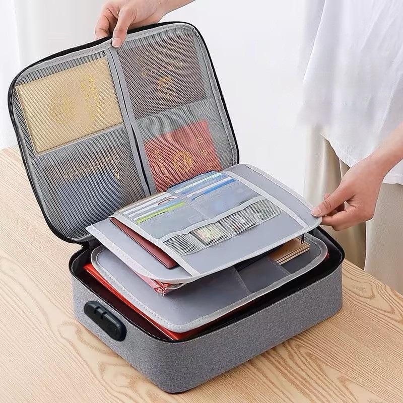 Japanese Style Multi-layer Travel Document Bag: Large Capacity Passport & Card Holder with File Organization
