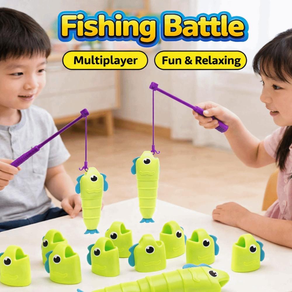 Creative Telescoping Fishing Battle Game Toy Fish Catch Game 2 Player Competitive Interactive Family Party Entertainment Toy