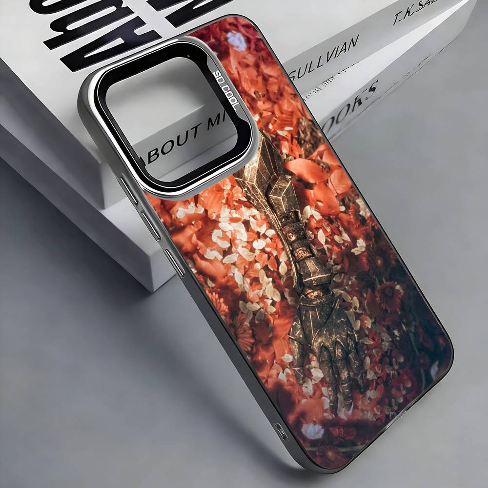 C-Clair Obscur Expedition 33 Handyhülle Für iPhone 17, 16,15,14,13,12,11 Plus,Pro Max, Buntes Silbernes Funda Cover