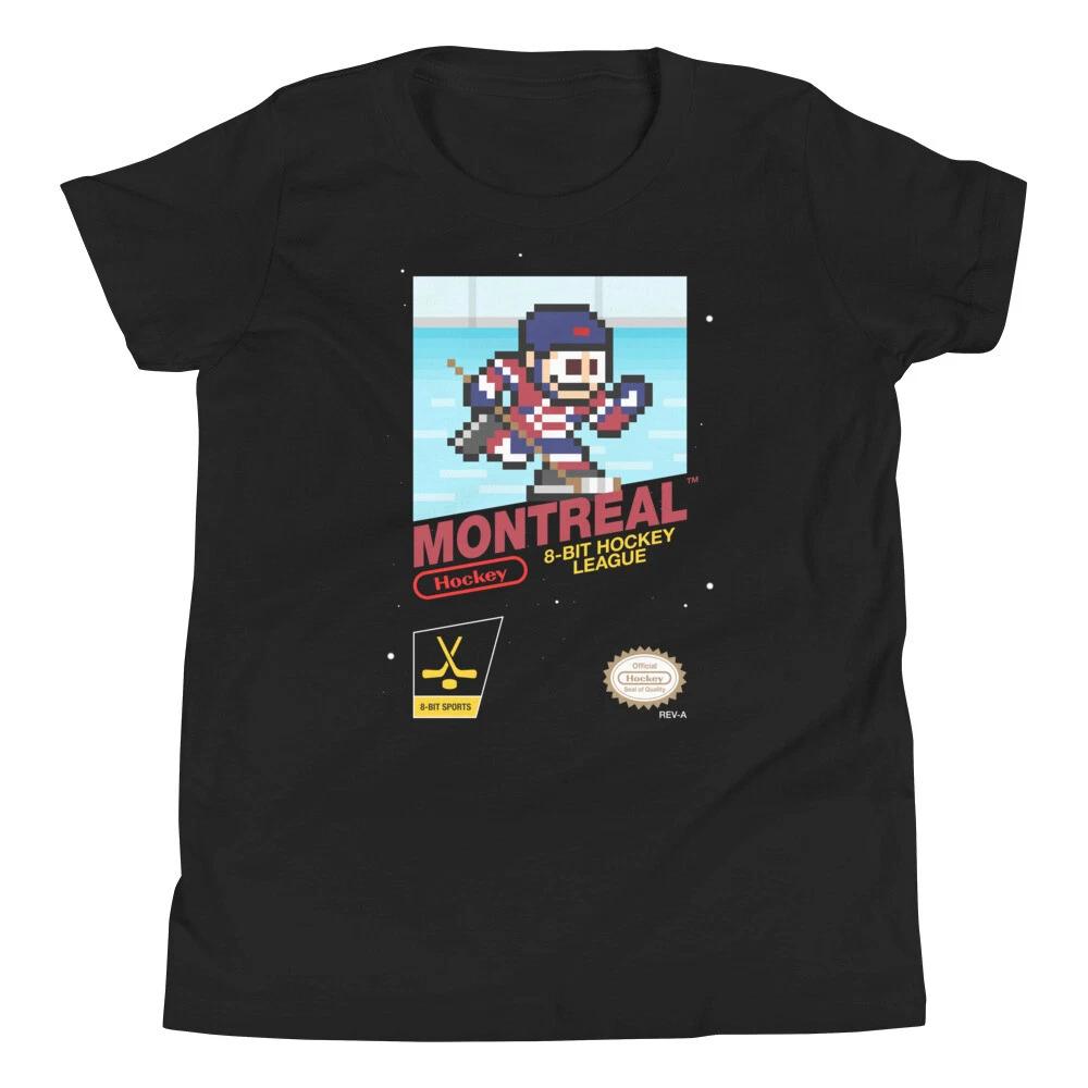 

Montreal Canadiens Hockey Team Jersey 8-bit Nintendo Youth Kid Child T-Shirt S