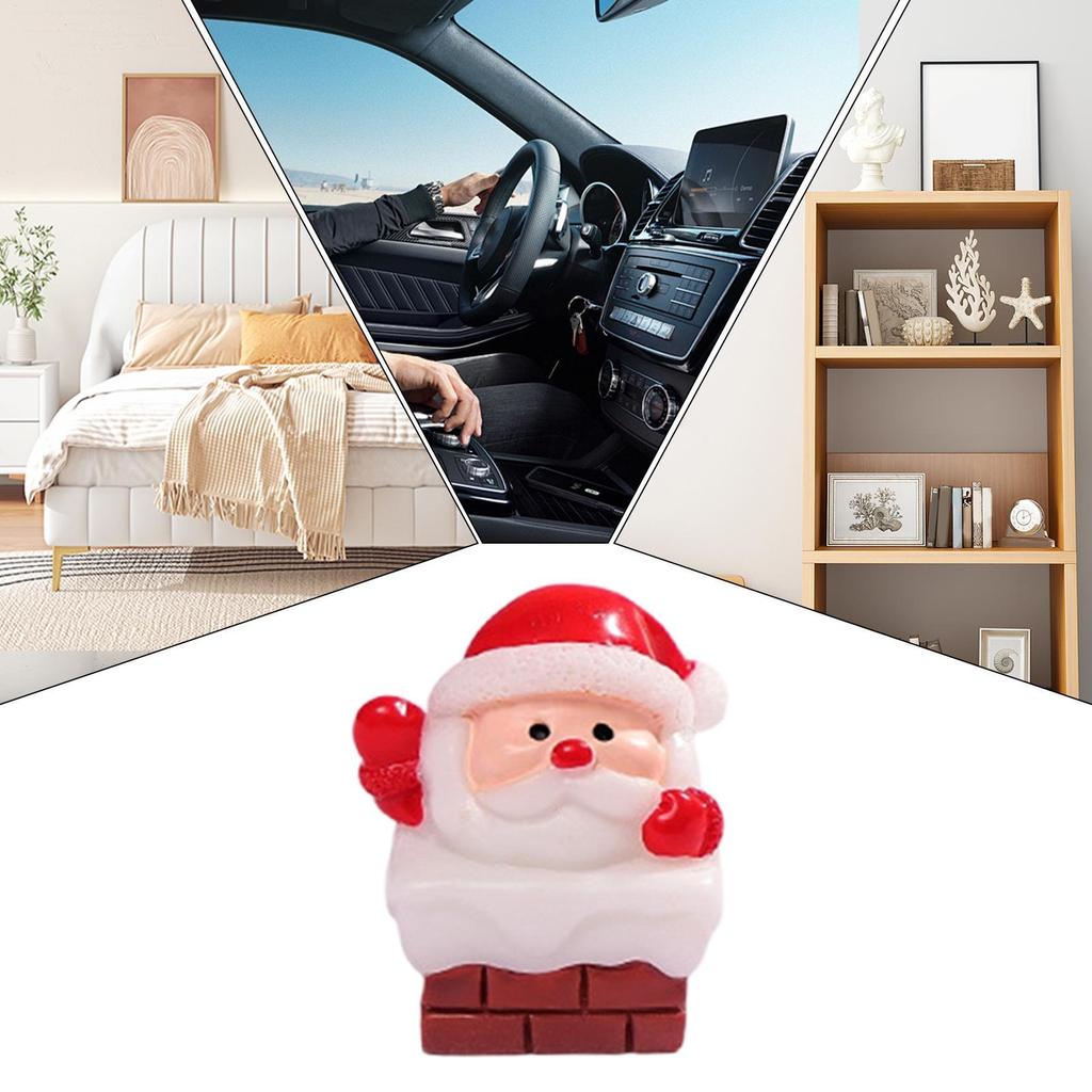 Mini Santa Ornament Miniature Tabletop Christmas Decor Collectible Holiday Santa Decor For Car Dashboard Dining Table Kitchen