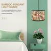 ABOOFAN Bamboo Lamp Shade Flower Pattern Chandelier Lamp Cover Light for Floor Table