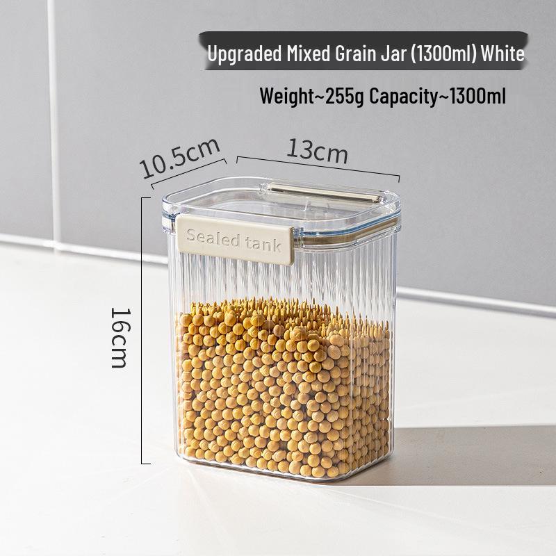 Food-Grade Transparent Airtight Jar for Whole Grains, Spices, and Dry Goods