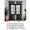 2 Pcs Ruffled Edge Gauze Curtain Retro Lace Sheer Curtain Romantic French Lace Floral Curtain  Door