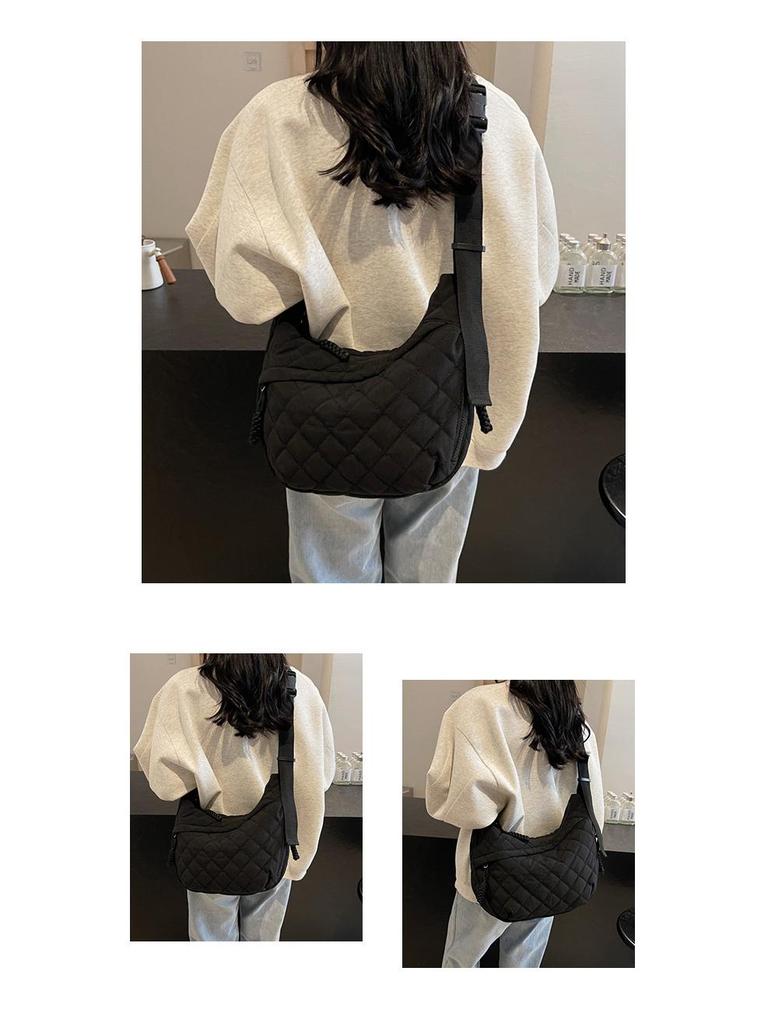 2025 Hot Style Argyle Crossbody Dumpling Bag for Women - Trendy Autumn/Winter Design