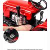 1/32 Scale Farm Tractor Car Model, Diecast Alloy Metal Vehicle with Sound and Light, Pull Back Gift Toys for Children