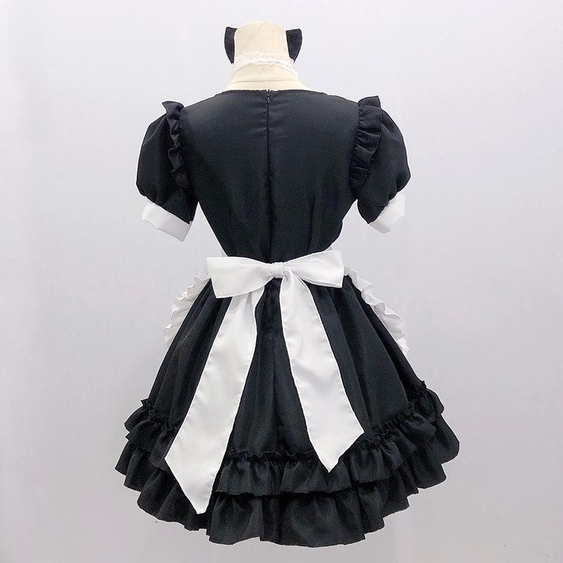 Moonlight Ying Black Maid Dress Gothic Dress Female Cosplay Dance Dress
