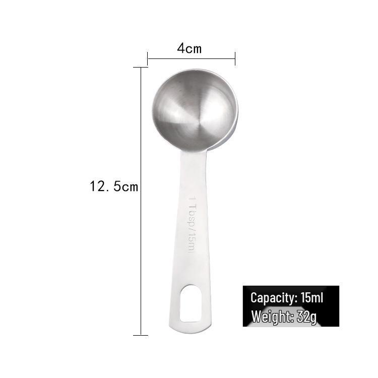 Six-Piece Stainless Steel Measuring Spoon Set for Kitchen and Baking