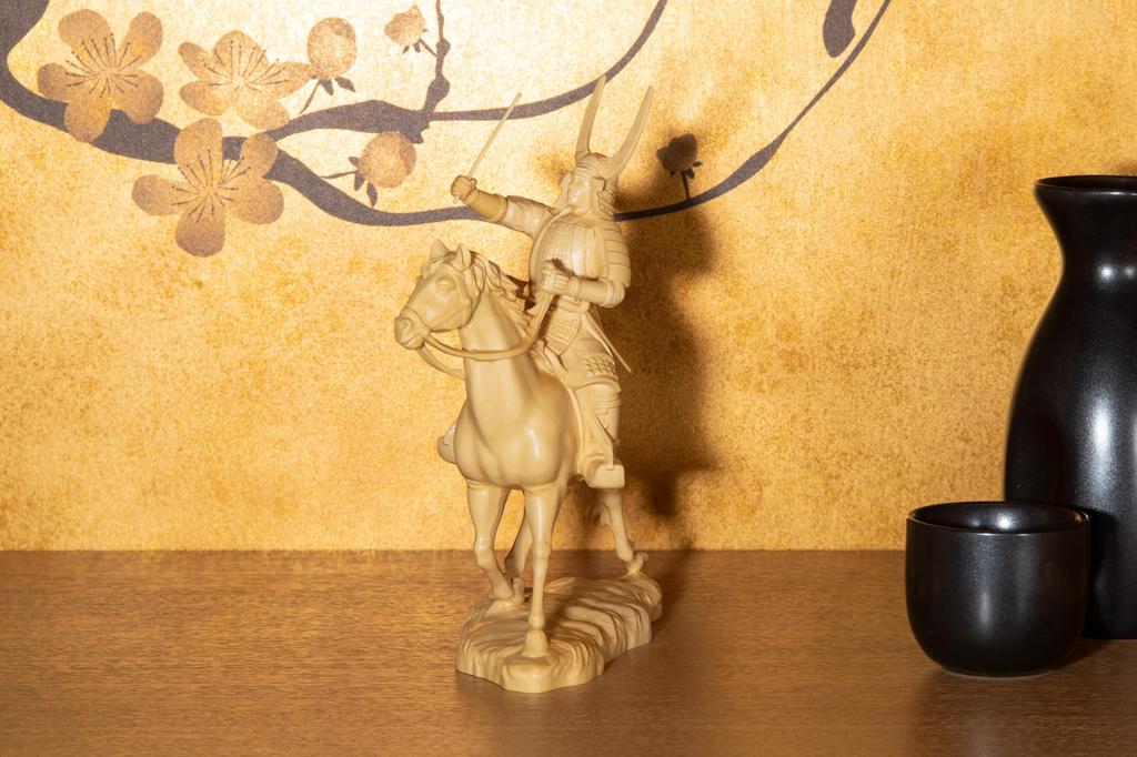 HASEL Sengoku-Kriegsherren Holzfigur von Naomasa Ii