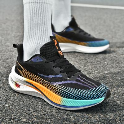 Fashion Men's and Women's Sports Running Shoes Casual Breathable Mesh Surface Carbon Plate Support Wear-resistant Rubber Outsole