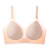 Jelly ice silk soft support underwear women's small breasts gather, breathable and seamless, no steel ring fixing cup, hollowed out women's bra