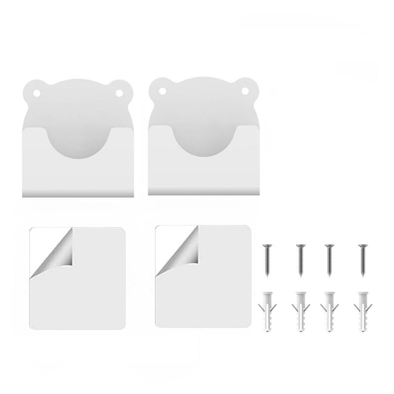 

AEE2-2 Pack Universal Acrylic Wall Mount Holder For Shower Curtain Rod Curtain Rod Retainer(Shower Curtain Rod Not Included) белый