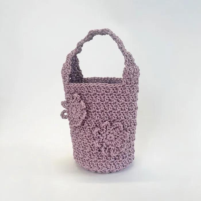 Flower Bucket Bag - Pink