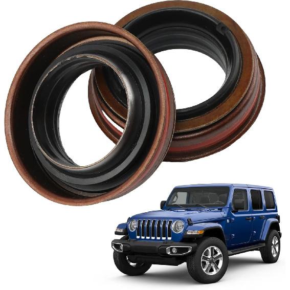 2pcs - 68304271AA Front Drive Axle Shaft Oil Seal Set Drive Axle Shaft Rubicon Dana 44 Dana 30 Differential Carrier Seal 30710863 for Jeep 2007-2017