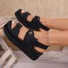 Fashion Niche Roman Sandals Women's Summer 2025 New Internet Celebrity Fashion Platform Strap