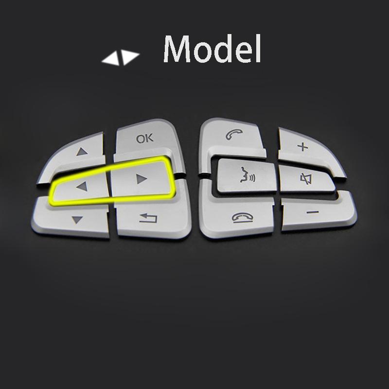 Car Styling Steering Wheel Button Covers Trim Stickers for Mercedes Benz GLC X253 C Class W205 CLA GLA A
