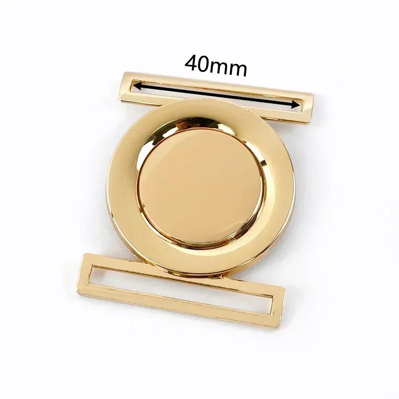 Meetee 1/2/4/5Pcs 30-60mm Metal Waist Belt Buckle Ribbon Band Adjust Clasp Coat Down Jacket Belts Decor Hook Buckles Accessories