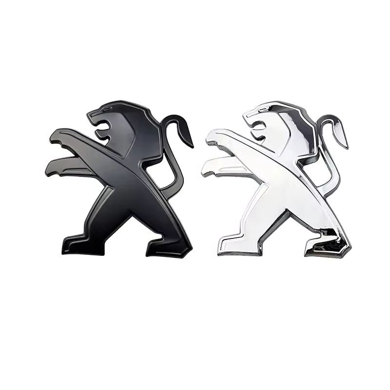 DGTOV1 10.3x11cm Metal Alloy Car Front Emblem Rear Trunk Badge Replaced Sticker for Peugeot 307 407 306 508 408 308 406 5008 3008 5008