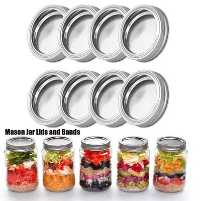 10/20PCS Canning Lids Tinplate Jar Caps Storage Bands Leak-Proof Split-type Regular/Wide Mouth Mason Jar Lids
