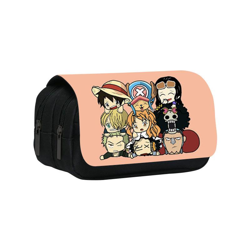 One Piece Dual Compartment Pencil Bag With Waterproof Material For School Use