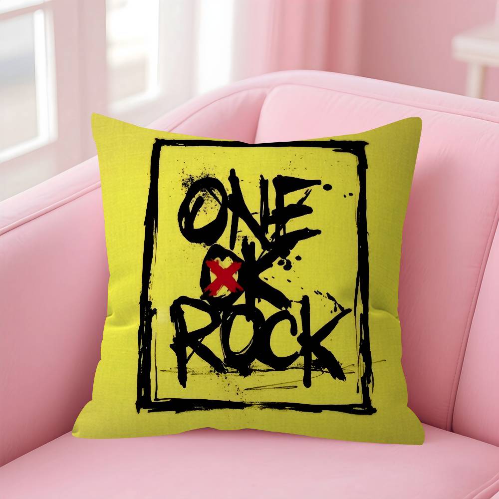 One Ok Rock Logo Pillow Cover Design Cushion Cover Decor Holiday Decorati