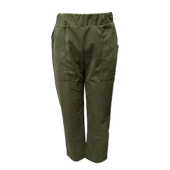 Women Pants Elastic Mid-rise Casual Wide Leg Trousers with Pockets Solid Color Loose Fit Lounge Pants Daily Wear