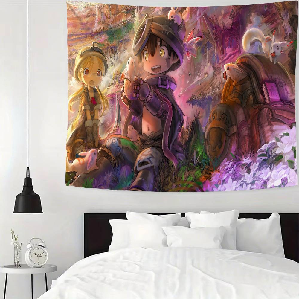 Anime Made In Abyss Wandteppich Wandbehang Wandteppich Art Deco Decke Vorhang Aufhängung Zuhause Schlafzimmer Wohnzimmer Dekor